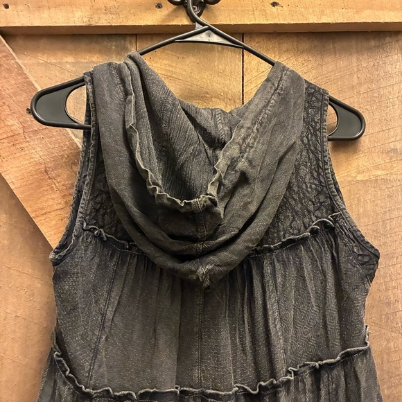 Playful Gray Tiered Dress by Young Threads - Picture 3 of 9